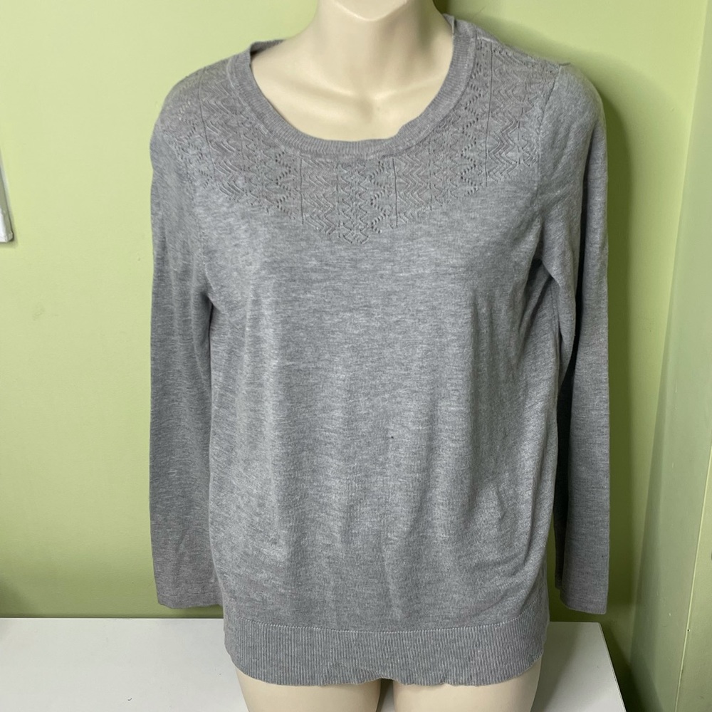 Grey knit sweater
